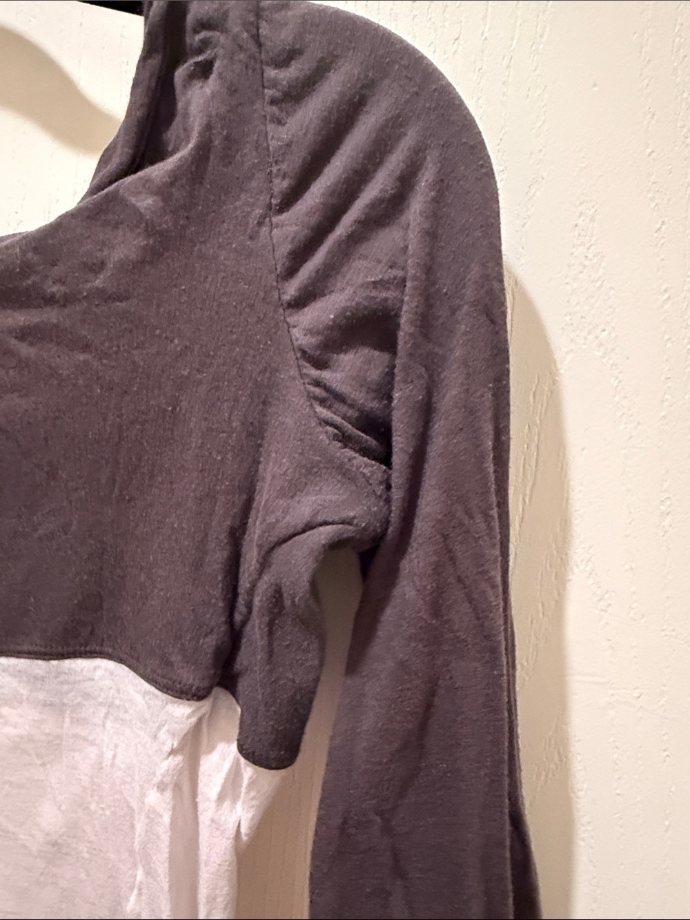 Marni Two-Tone Scoop Neck Long Sleeve Top — Brown & Light Pink - Picture 3 of 6